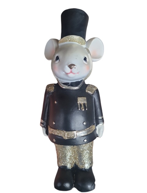 Myszka ceramiczna czarna 17cm w cylindrze 2wz. (NB0531) -20%