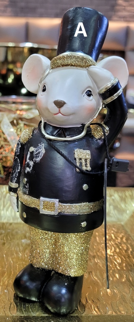 Myszka ceramiczna czarna 17cm w cylindrze 2wz. (NB0531) -20%