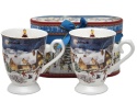 Set of 2 ceramic mugs "Christmas Village" (PG-19796) in a decorative box