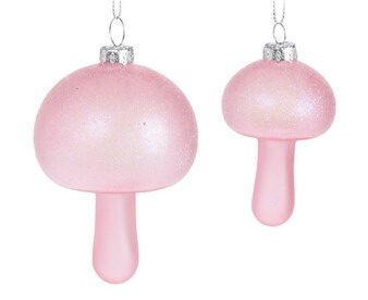 Kpl. 2 grzybków szklanych transparentnych 2kolory (350866)-20%