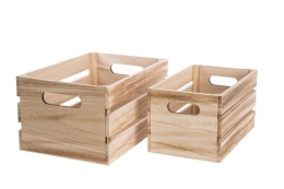 Set of 2 wooden boxes (ART20812)