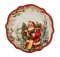 Set of 4 Porcelain Plates 19 cm - Vintage Santa, Decorative Gift Box (555-7201)