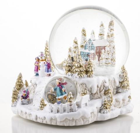 Kula wodna 12cm scenka + mała kula pozytywka (139784)