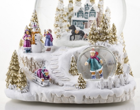 Kula wodna 12cm scenka + mała kula pozytywka (139784)