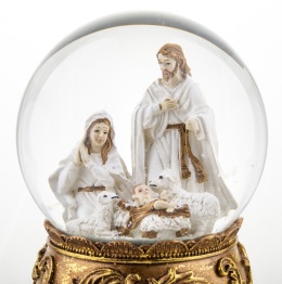 Water globe 12cm with Holy Family (139791)