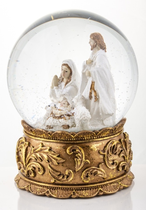 Water globe 12cm with Holy Family (139791)
