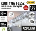 LED icicle curtain outdoor thick cable 100L + socket cold white + flash cold white (25-332) 4.8m/6W