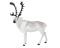 Standing reindeer, very large, fur, light beige, 177x150x56cm (720026)
