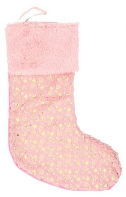 Skarpeta futerko różowe w złote gwiazdki (XCN35289-3)-20%