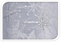 Organza biało/srebrna gwiazdki srebrny brokat (513441)