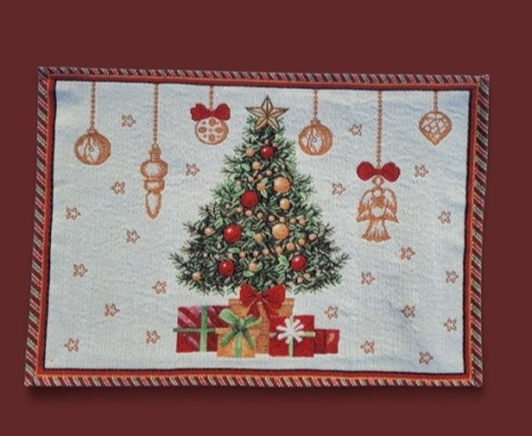 Basic tapestry placemat 33x48cm Christmas tree with gifts (659)