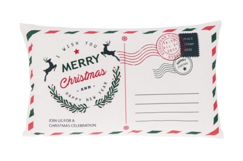 White pillow 30x50cm "Postcard to Santa" (519649)