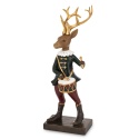 Reindeer 24cm with drum, polyresin (179761)