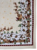 Basic tablecloth 140x240cm Santa's sleigh over the city (123)