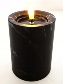 Świeca LED marmurkowa czarna niska(1/23/NWH)
