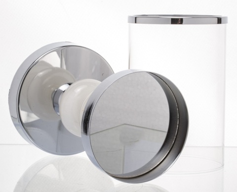 Świecznik chrom 2 kulki z alabastru (131256)-20%