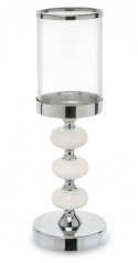 Świecznik chrom 3 kulki z alabastru (131255)-20%