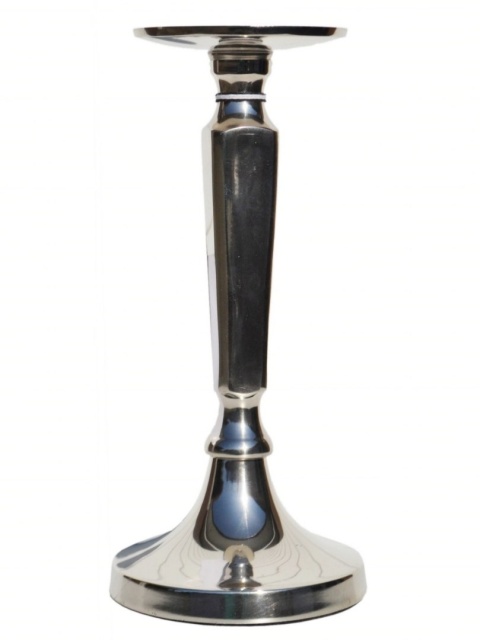 Świecznik metal. srebrny mały 23,5*11cm (IK0072)-20%