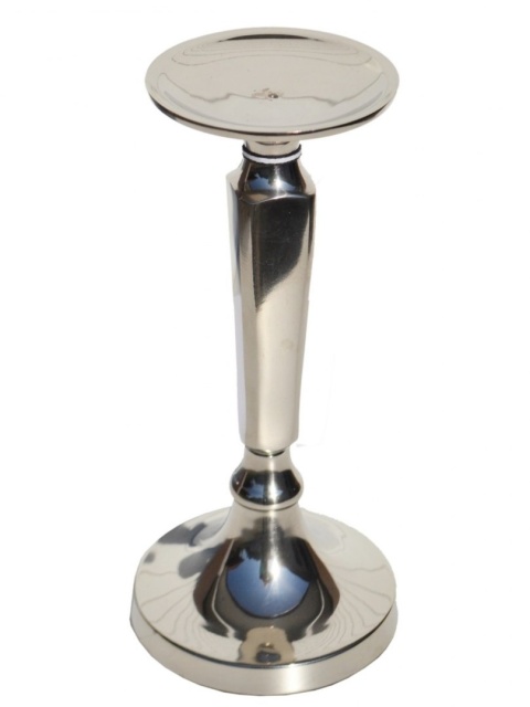 Świecznik metal. srebrny mały 23,5*11cm (IK0072)-20%