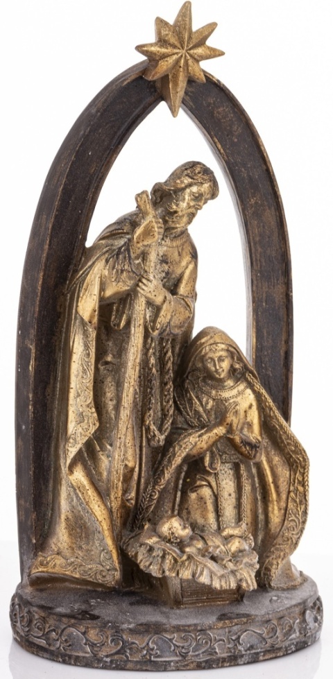 Holy Family retro gold with star, polyresin (170156)