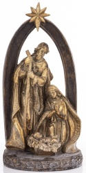 Holy Family retro gold with star, polyresin (170156)