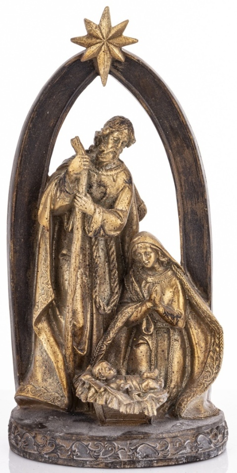 Holy Family retro gold with star, polyresin (170156)