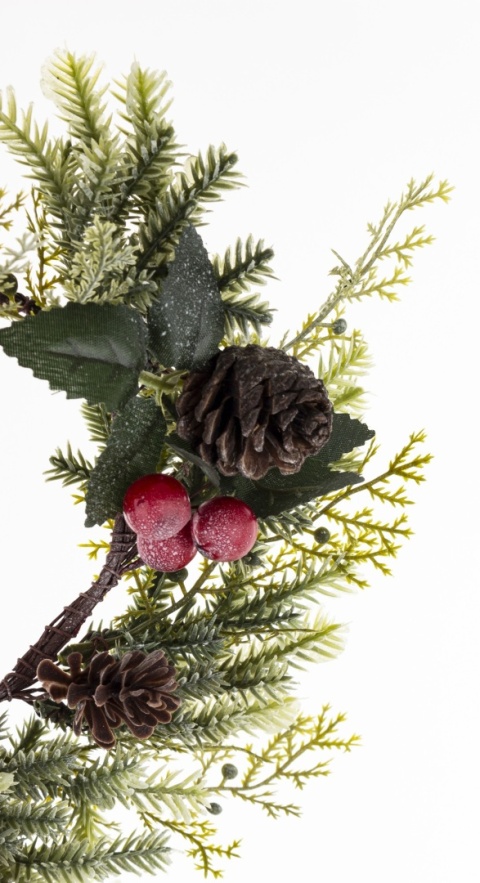 PU wreath for candle red fruits (158336)