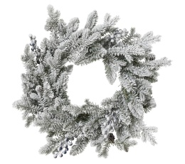 Frosted wreath 50/60cm blue fruits (685073)