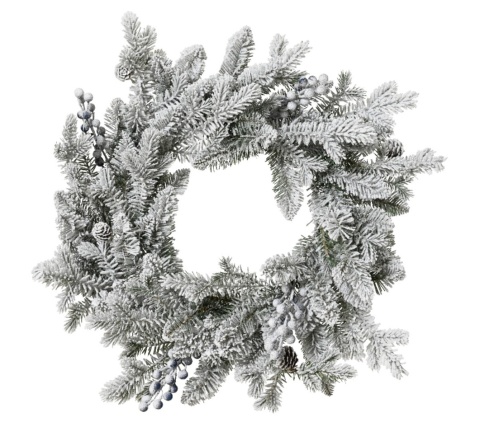 Frosted wreath 50/60cm blue fruits (685073)