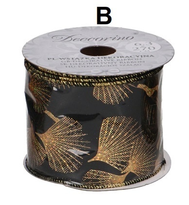 Wstążka brązowo złota z hologramem (HF1M77-04)-20%