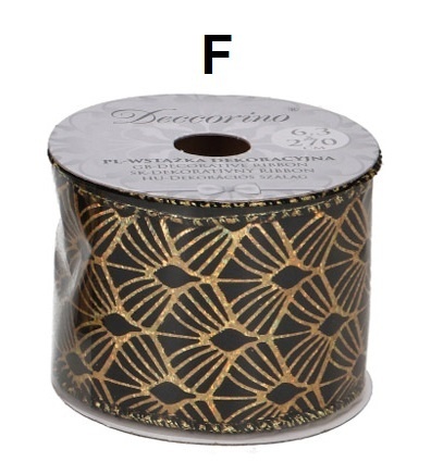 Wstążka brązowo złota z hologramem (HF1M77-04)-20%