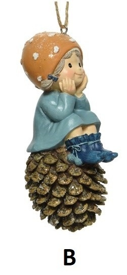 Zaw. dziecko ceram. na szyszce 2wz czapka w kropki (521665)-20%