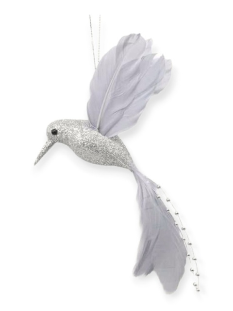 Zawieszka koliber srebrny brokatowy (TG76075)