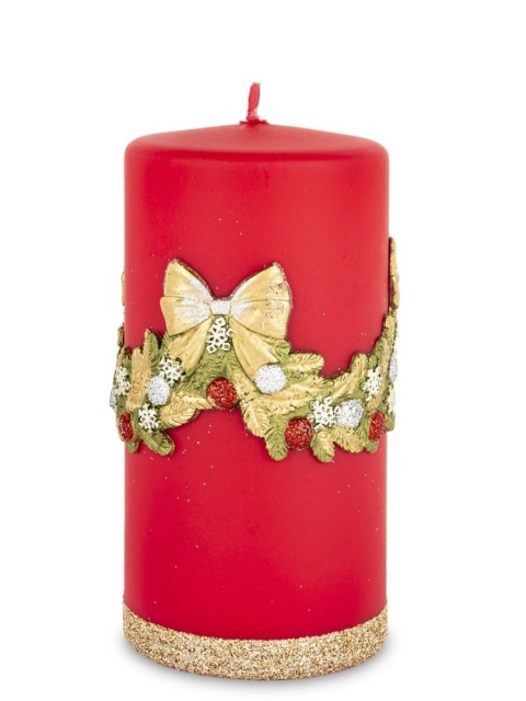 Świeca girlanda czerwona średnia 70/140 (182563)