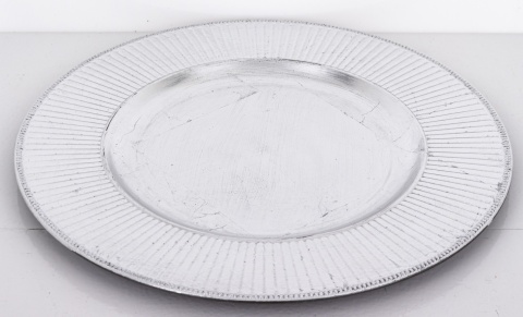 Talerz srebrny karbowany brzeg (160474)