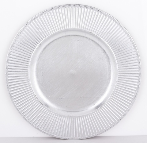Talerz srebrny karbowany brzeg (160474)