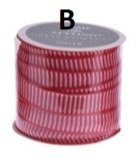 Tasiemka na szpuli świąteczna czerwona 1x500cm 6wzorów(053944)