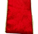 Ribbon on a spool, red velvet, gold edge (RF0545)