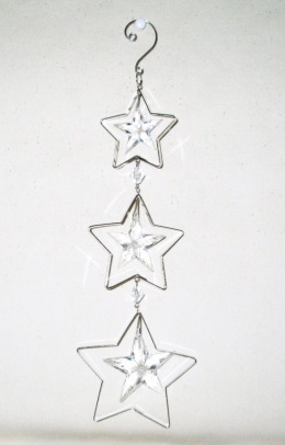 Zawieszka 3 gwiazdki metalowe z akrylowymi gwiazdkami (PS0309)-20%