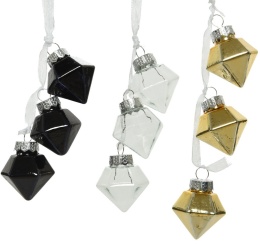 Zawieszka szklana 3 diamenty (062089) 3kolory-20%