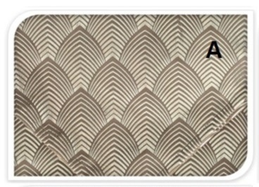 Bieżnik welurowy brązowo-złoty 32*150cm 6wzorów. (008835)