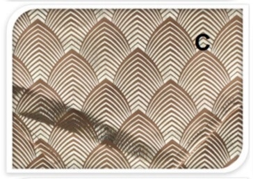 Bieżnik welurowy brązowo-złoty 32*150cm 6wzorów. (008835)