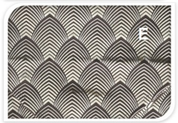 Bieżnik welurowy brązowo-złoty 32*150cm 6wzorów. (008835)