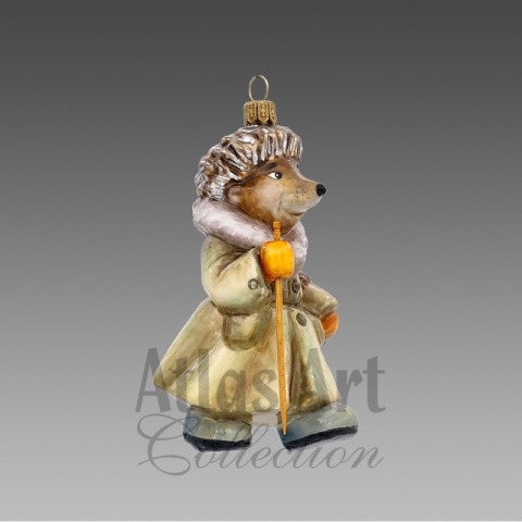 Atlas Art Ornament: Hedgehog with Basket (00791AA)