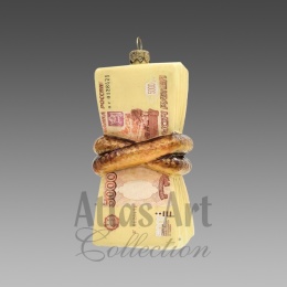 Bombka Atlas Art: Wąż na pieniądzach (00868AA)