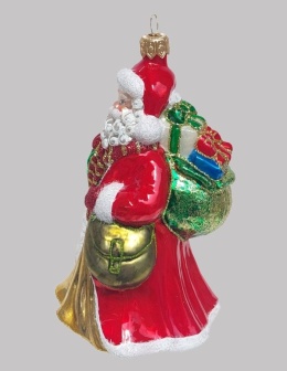 Bombka Baltica: Mikołaj w szaliku w paski (368)W