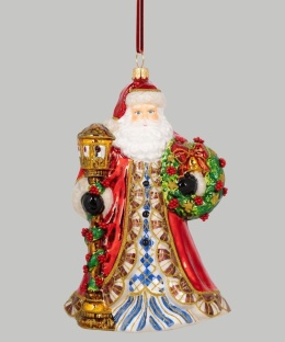 Huras Family Foundation: Santa Claus with a Wreath and a Lantern (HF520CL)