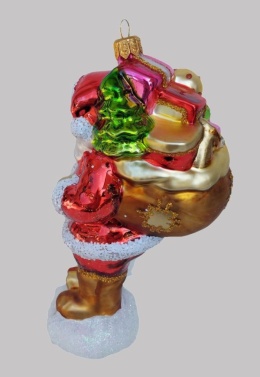 Bombka formowa: Mikołaj na podstawie z workiem (287) SZW