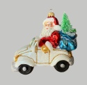 Bauble form: Santa Claus in a white car (63) SE