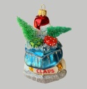 Bauble form: Santa Claus in a white car (63) SE